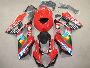 Rojo Negro Carenado Moto GSXR 1000 K7 07-08