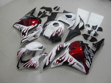 Rojo Negro Llama Carenado Moto CBR 600 RR 09-12