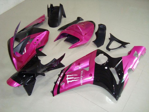 Rosa Negro Monster Carenado Moto ZX6R 03-04 Rosa Negro Monster Carenado Moto ZX6R 03-04