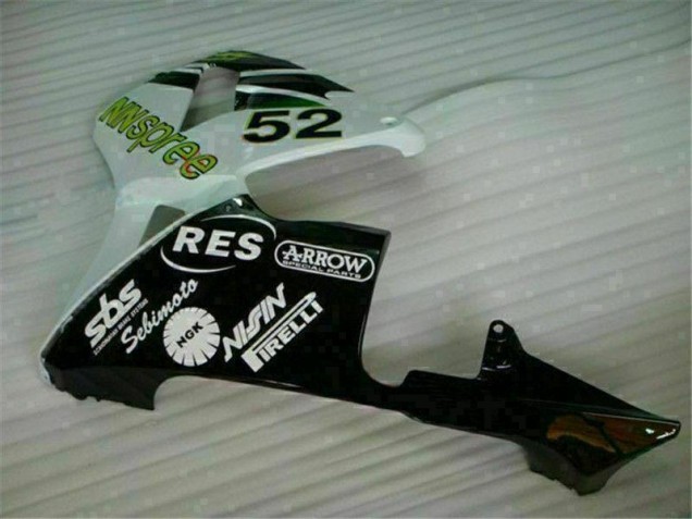 Verde Blanco Negro Carenado Moto CBR 600 RR 03-04 Verde Blanco Negro Carenado Moto CBR 600 RR 03-04