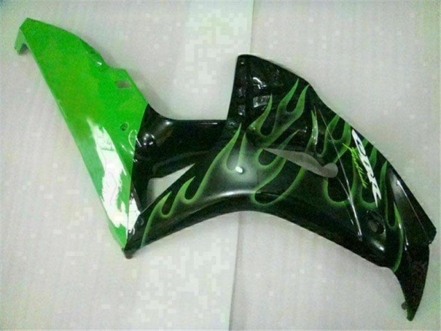 Verde Llama Negro Carenado Moto CBR 1000 RR 06-07 Verde Llama Negro Carenado Moto CBR 1000 RR 06-07