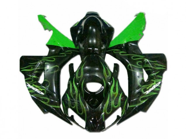 Verde Llama Negro Carenado Moto CBR 1000 RR 06-07 Verde Llama Negro Carenado Moto CBR 1000 RR 06-07