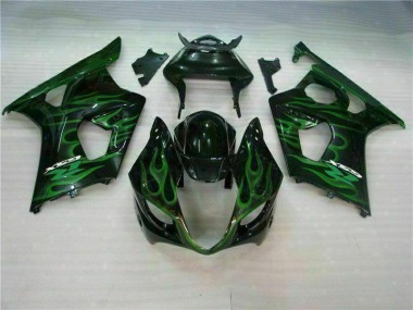 Verde Negro Carenado Moto GSXR 1000 K3 03-04