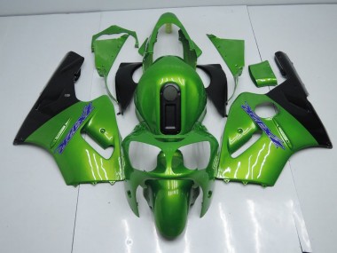 Verde & Negro Carenado Moto ZX12R 00-01
