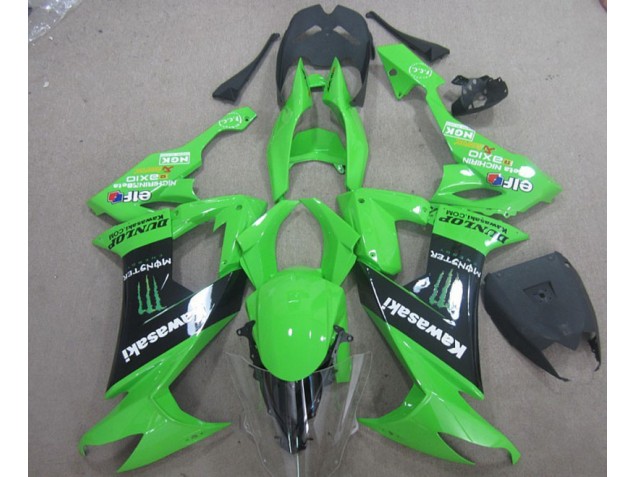 Verde Negro Monster Carenado Moto ZX10R 08-10 Verde Negro Monster Carenado Moto ZX10R 08-10